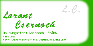 lorant csernoch business card